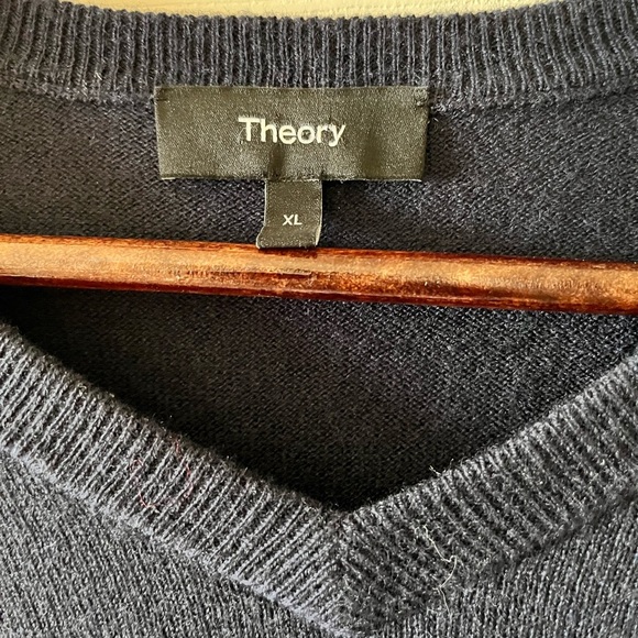 Mens Theory Merino Wool Blend V Neck Sweater XL - Picture 3 of 5